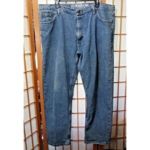 Magellan Outdoors Mens Jeans 42x30 Blue Denim 100% Cotton Straight Leg Workwear